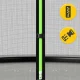 Садовый батут для детей 4Fizjo PRO 496 см (16FT), Зеленый/Черный
