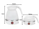 Foldable Electric Travel Kettle 0.6L Portable Silicone Water Boiler, White