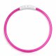 LED Dog Collar Adjustable Light Up Pet Safety Collar, Pink