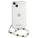 Прозрачный чехол Guess Pearl для iPhone 13 mini с жемчужной подвеской