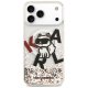 Karl Lagerfeld Liquid Glitter Choupette Logo MagSafe чехол для iPhone 17 Pro Max - прозрачный