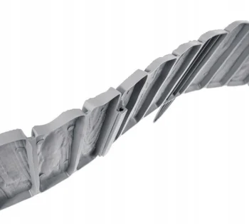 Dekoratīvā zāliena apmale WOOD 58 × 12.5 cm, gaiši pelēka