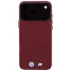Чехол BMW M Carbon Metal Logo MagSafe для iPhone 17 Pro / 18 Pro, бордовый