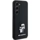 Чехол Karl Lagerfeld для Samsung Galaxy S23 Silicone Karl & Choupette Metal Pin, черный