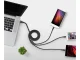 Кабель USB 3-в-1 Lightning / Micro USB / Type-C 1.2 м черный