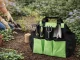 Garden Tool Set: Rake, Fork, Trowel + Bag