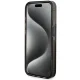 Guess iPhone 15 Pro Case Liquid Glitter Gold Stripes, Black