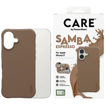 PanzerGlass iPhone 17 vāciņš CARE Fashionable Samba MagSafe, brūns
