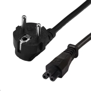 Barošanas kabelis 220V, Schuko uz C5, 3x0.75 mm2, 3 m, melns