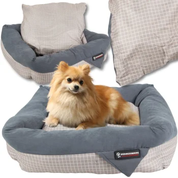 Soft Pet Bed for Dogs and Cats with Removable Cushion, 52 cm