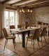 Extendable Dining Table 120-160x80 cm for 4-6 People, Artisan Oak