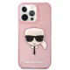 Чехол Karl Lagerfeld для iPhone 13 Pro Max Glitter Karl\'s Head, розовый