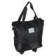 Foldable Travel Bag with Wheels, Large Capacity Expandable Duffel, Black