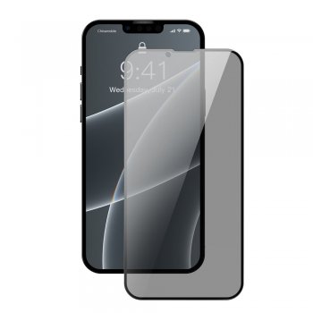 Apple iPhone 14 / 13 / 13 Pro 6.1'' Baseus 0,23mm Anti Spy Full Screen Glass 2x Tempered Glass | Telefona Ekrāna...