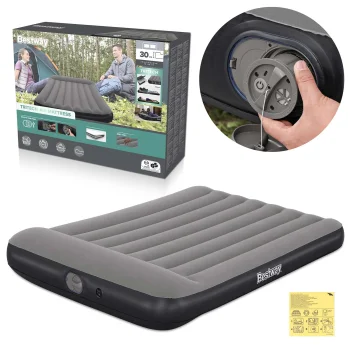 Надувной матрас Bestway 671Br со встроенным насосом, 203x137x30 см