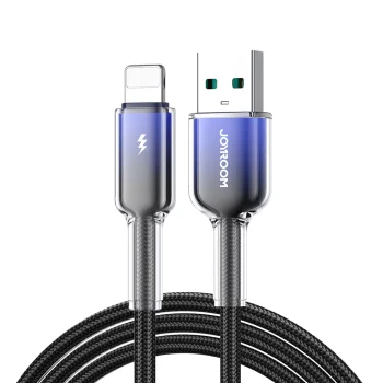 Joyroom S-A42 USB-A uz Lightning kabelis 3A 1.2m, melns