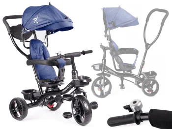 Трёхколёсный Велосипед Коляска TRIKE FIX LITE, Синий