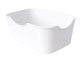 4-Compartment Lunch Box Snack Container with Lid, Clear White
