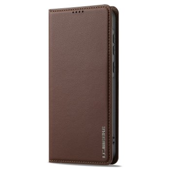 Samsung Galaxy A55 ( SM-A556B/DS ) LC.IMEEKE PU Leather Wallet Protective Book Case Cover, Brown | Telefona Vāciņš...
