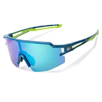 Rockbros polarizētas velo brilles ar UV aizsardzību un optisko ieliktni, zilas