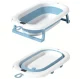 Saliekamā bērnu silikona vanniņa ar termometru 76x47х21cm, Zila | Foldable Child Bathtub
