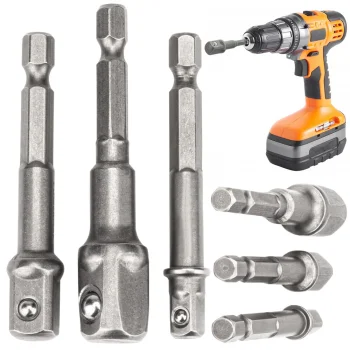 Skrūvgrieža adapteru komplekts triecienatslēgām 1/4" 3/8" 1/2" (3 gab.)