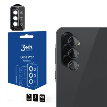 3mk Lens Protection Pro hibrīda kameras aizsargstikls priekš Samsung A37 / A57 5G, melns