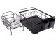 2-Tier Dish Drying Rack with Tray, Black