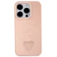 Чехол Guess для iPhone 15 Pro Max Croco Triangle Metal Logo, розовый