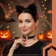 Комплект костюма кошки/лисы Ruhhy из 3 частей, черный