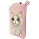 Nimmy New Big-Eye Cute Pets 2.0 Cat magnētiskais maciņš ar statīvu, Rozā