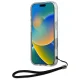 Чехол Karl Lagerfeld для iPhone 16 Zebra With Cord, фиолетовый
