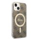 Set Guess Gubpp14sh4eacsw Case+ Charger iPhone 14 6.1\\\" Brown/brown Hard Case 4g Print Magsafe
