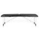 Foldable massage table ALUMINUM COMFORT 2 sections, black