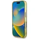 Чехол Guess IML Metal Glitter 4G Circle Triangle MagSafe для iPhone 16, коричневый
