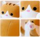 Mīkstā bērnu rotaļlieta, garš plīša spilvens kaķis - batons 60cm, Brūns | Plush Cat-shaped Hugging Pillow