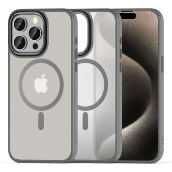 Apple iPhone 15 Pro Max 6.7'' Tech-Protect MagMat 2 MagSafe Case Cover, Titanium Matte | Telefona Vāciņš Maciņš...