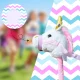 Bakalu Hobby Horse голова единорога на палке со звуком, белая