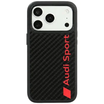 Чехол Audi R8 Carbon Fiber MagSafe для iPhone 18 Pro / 17 Pro, черный