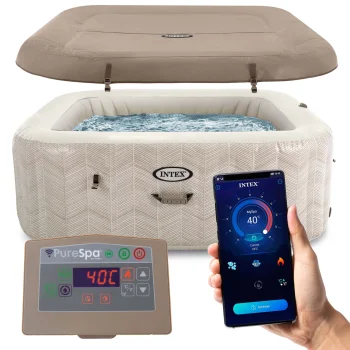 Надувное джакузи Intex 28446 PureSpa на 4 человека, 175x71 см, бежевое