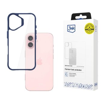 3Mk Protection Satin Armor Case+ vāciņš Apple iPhone 16, zils/caurspīdīgs