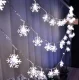 Ikonka Sniegpārslu LED virtene 10m 100LED, auksti balta