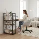 Компьютерный стол ModernHome со стеллажом 120x60 см, орех/металл