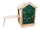 Kids Indoor Outdoor Garden Wooden Play House with Table and Chalk Board, 86x137x105 cm