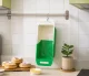 Adjustable Over-the-Sink Dish Drainer, White/Green