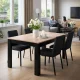 Обеденный стол для 4 человек 120x80 см ModernHome, дуб сонома