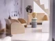 Bērnu spēļu koka leļļu māja ar mēbelēm konstruktors, 80cm | Wooden Play Dollhouse with Furniture