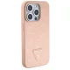 Чехол Guess для iPhone 15 Pro Max Croco Triangle Metal Logo, розовый
