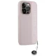 Karl Lagerfeld iPhone 15 Pro Max vāciņš Saffiano Rhinestones & Charm, rozā