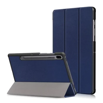 Samsung Galaxy Tab S6 (SM-T860, SM-T865) Tri-fold Stand Cover Case, Blue | Vāks Apvalks Pārvalks Grāmatiņa...